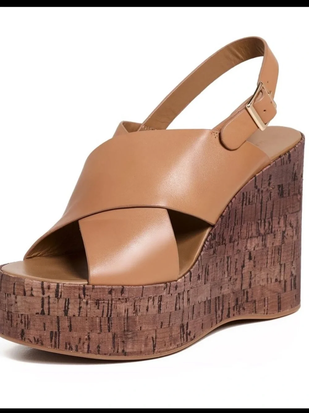 Tony Bianco Vogue Women’s Platform Wedge Slingback Sandal Tan Como NWB